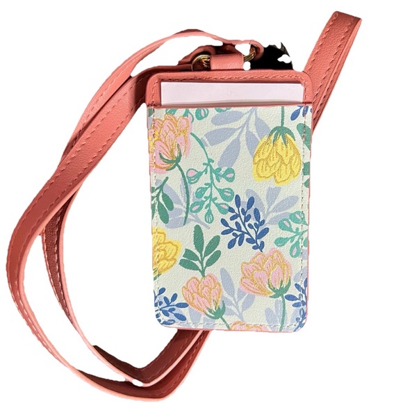 Bath & Body Works Floral Wearable Lanyard Pocketbac Holder With ID Card Holder - Picture 4 of 4